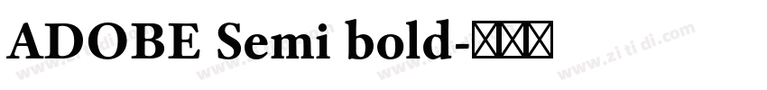 ADOBE Semi bold字体转换